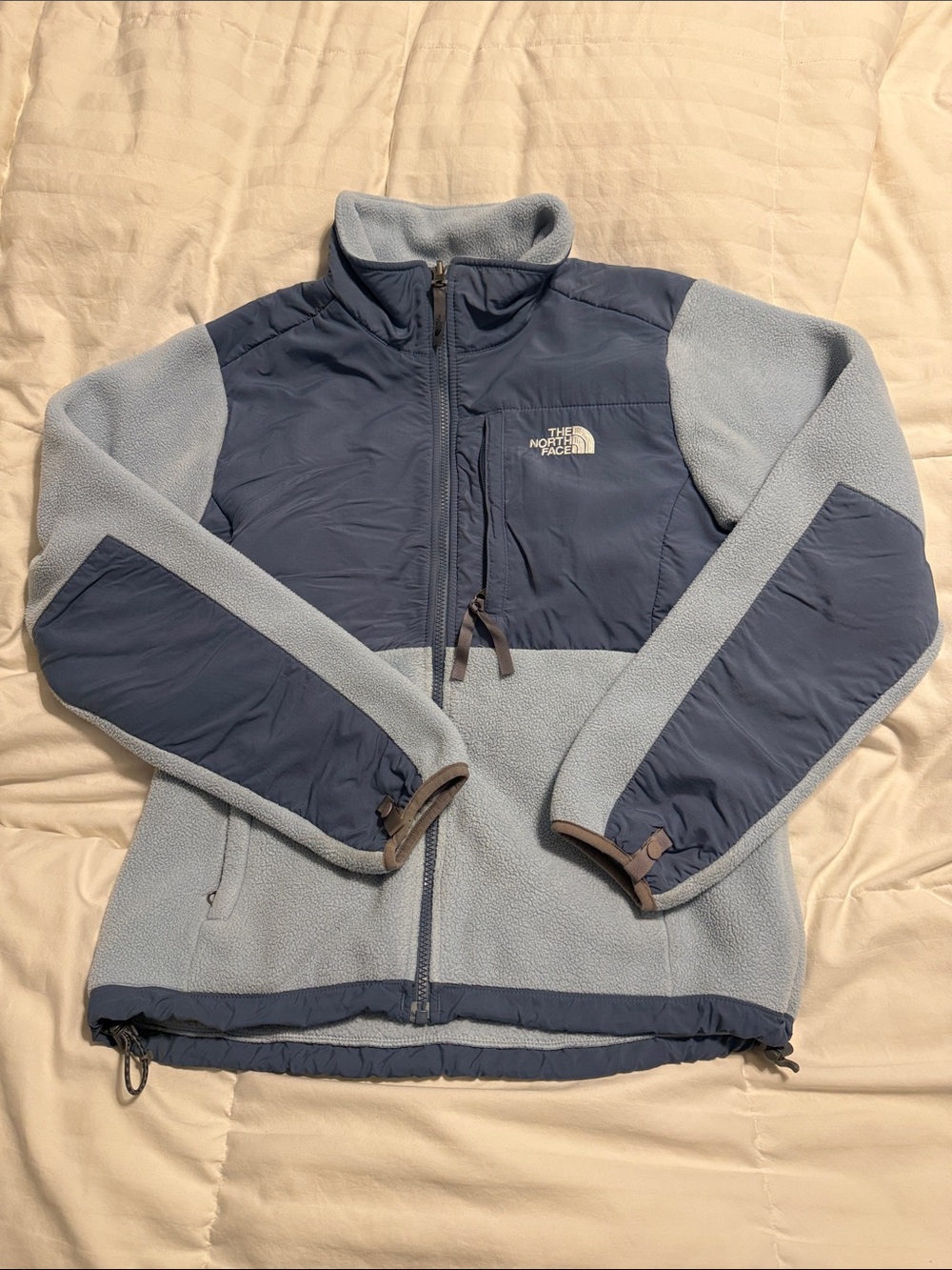 The North Face - Women's Two-Tone Blue Teddy Fleece Jacket - Medium